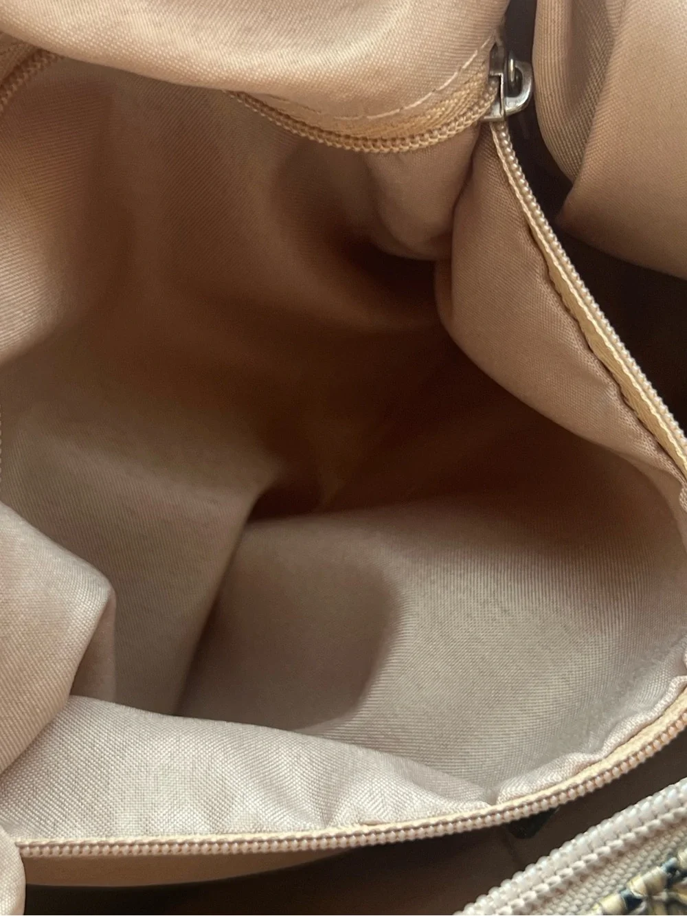 Nicole by Nicole Miller Brown Tan Snake-Print Hobo Bag with Chain Strap